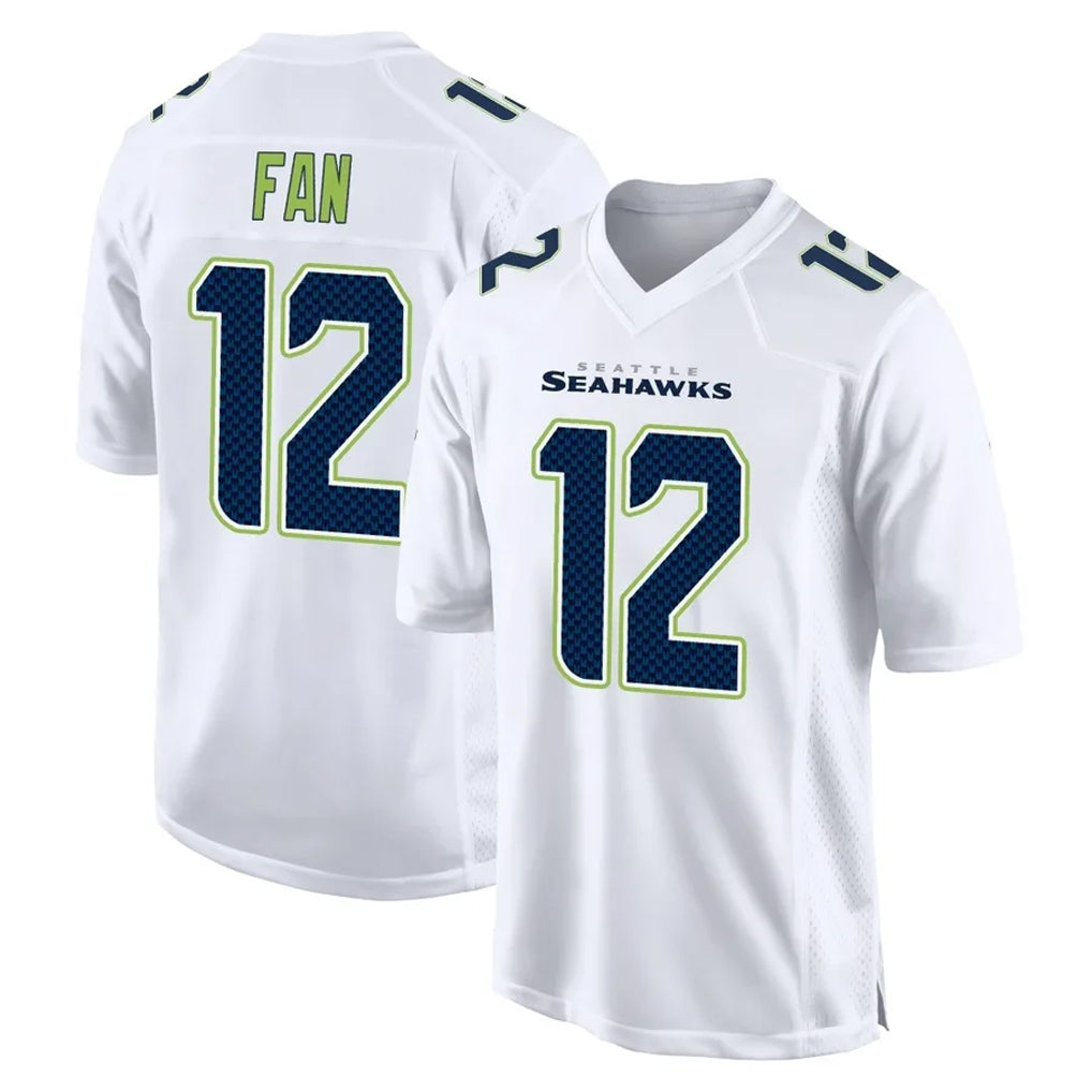 S.Seahawks #12 12th Fan Player White Tundra Fashion Home Game PETTCS Stitched Jerseys