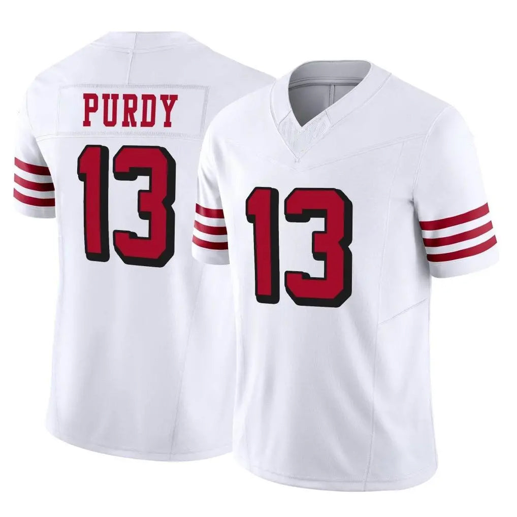 SF.49ers #13 Brock Purdy Player White Limited Alternate Vapor F.U.S.E. Home Game PETTCS Stitched Jerseys