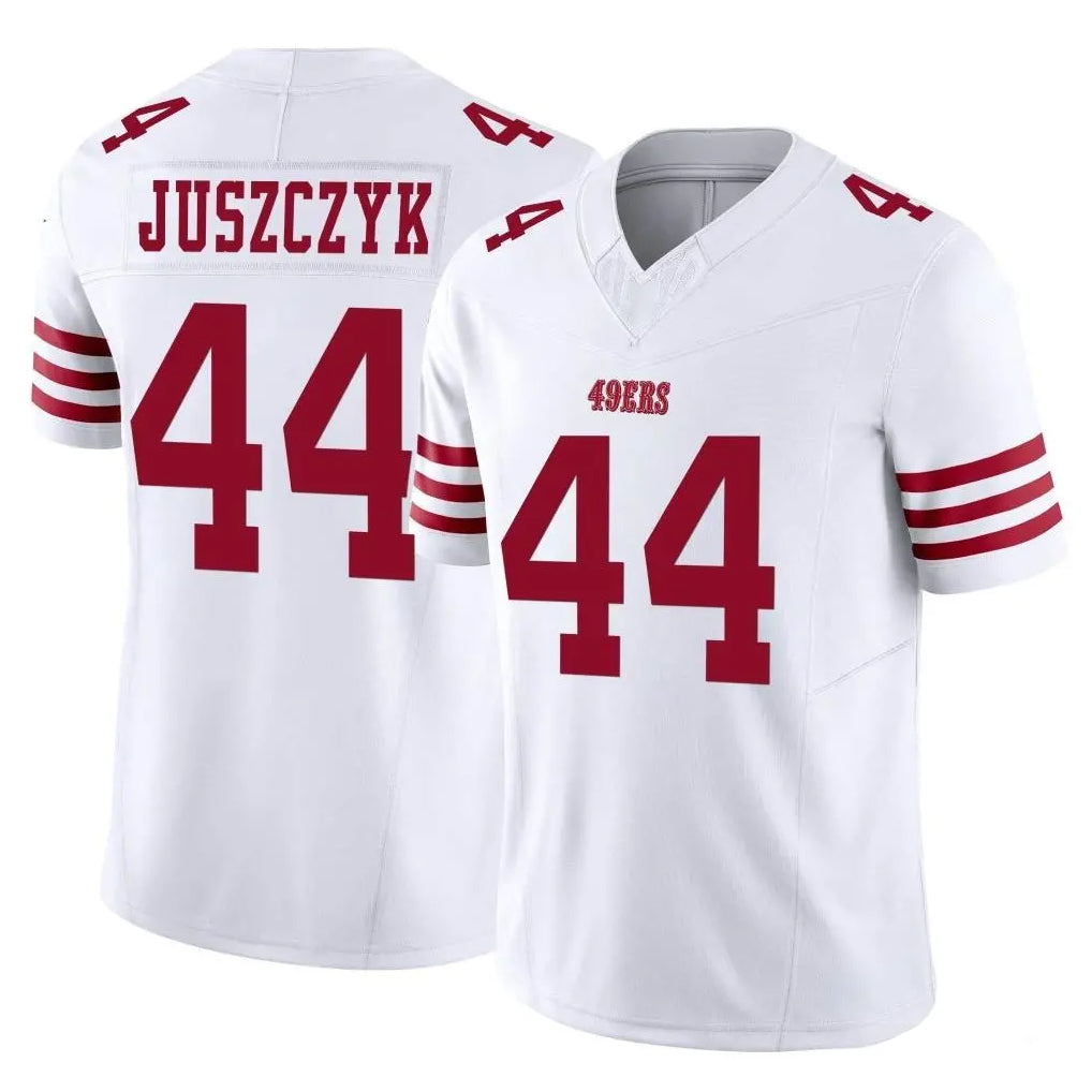 SF.49ers #44 Kyle Juszczyk Player White Limited Vapor F.U.S.E. Home Game PETTCS Stitched Jerseys