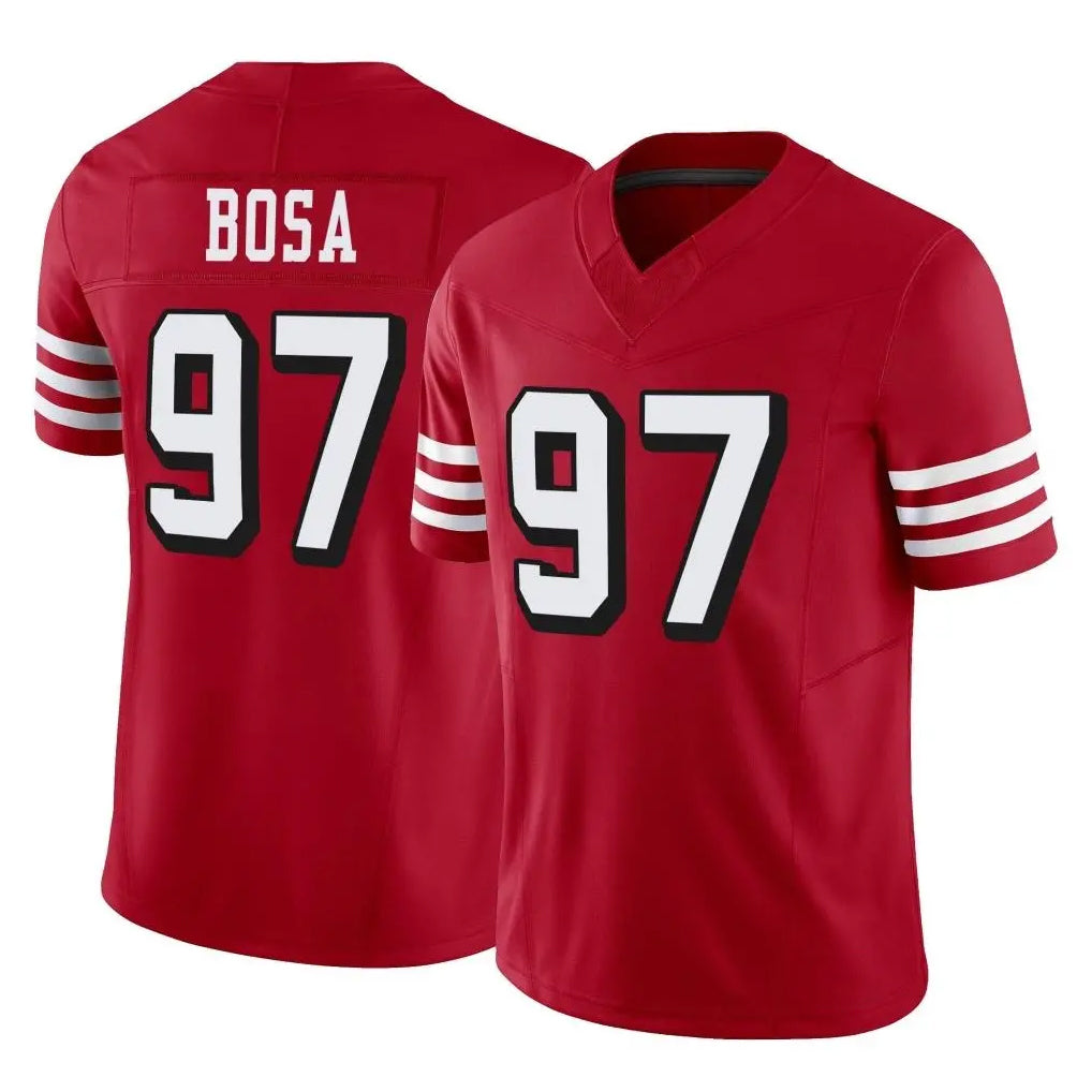 SF.49ers #97 Nick Bosa Player Red Limited Alternate Vapor F.U.S.E. Home Game PETTCS Stitched Jerseys