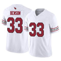 A.Cardinals #33 Trey Benson Player White Vapor F.U.S.E. Limited Home Game PETTCS Stitched Jerseyss