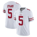 SF.49ers #5 Mike Evans Player White Limited Vapor Untouchable Home Game PETTCS Stitched Jerseys