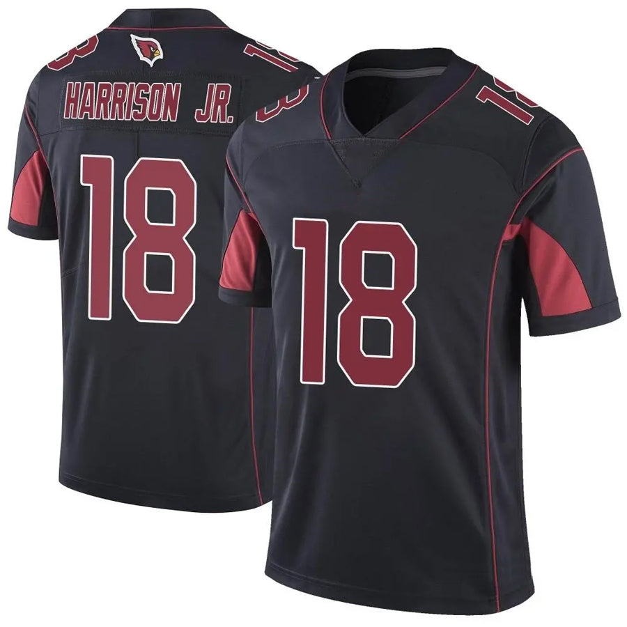 A.Cardinals #18 Marvin Harrison Jr. Player Black Vapor Limited Elite PETTCS Stitched Jerseys