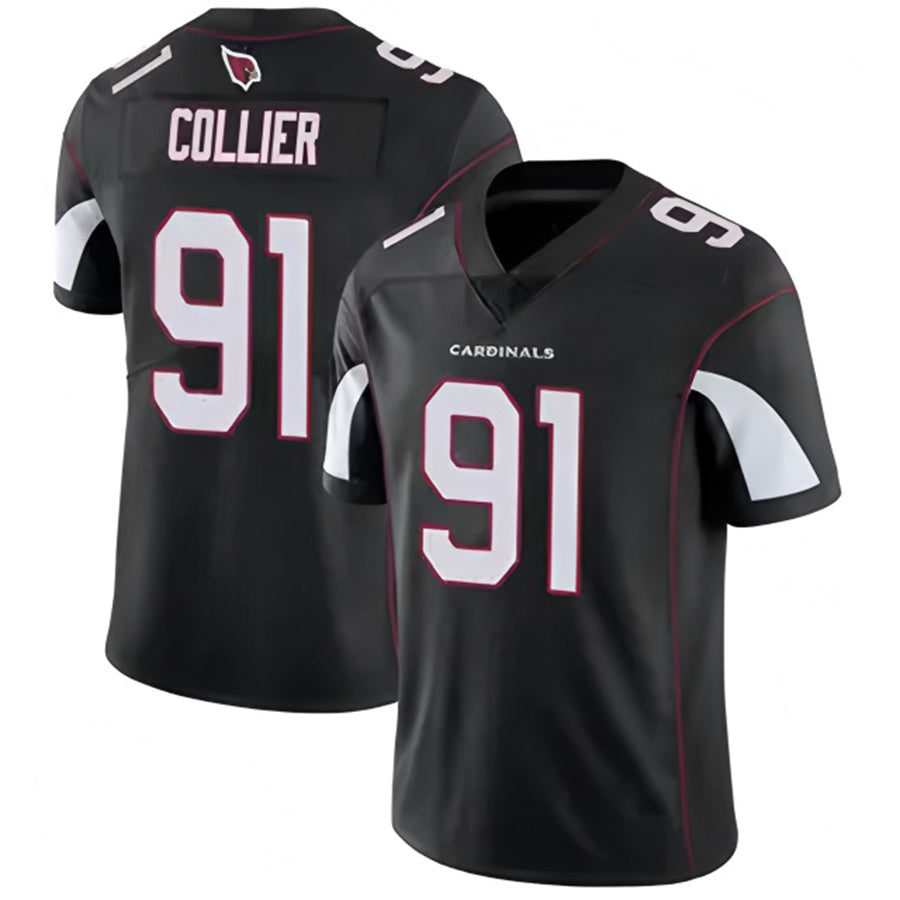 A.Cardinals #91 L.J. Collier Player Black Vapor Untouchable Elite PETTCS Stitched Jerseys