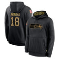 S.Seahawks #18 Elijah Arroyo Player Black Salute to Service Hoodies Limited Game PETTCS Stitched Jerseys