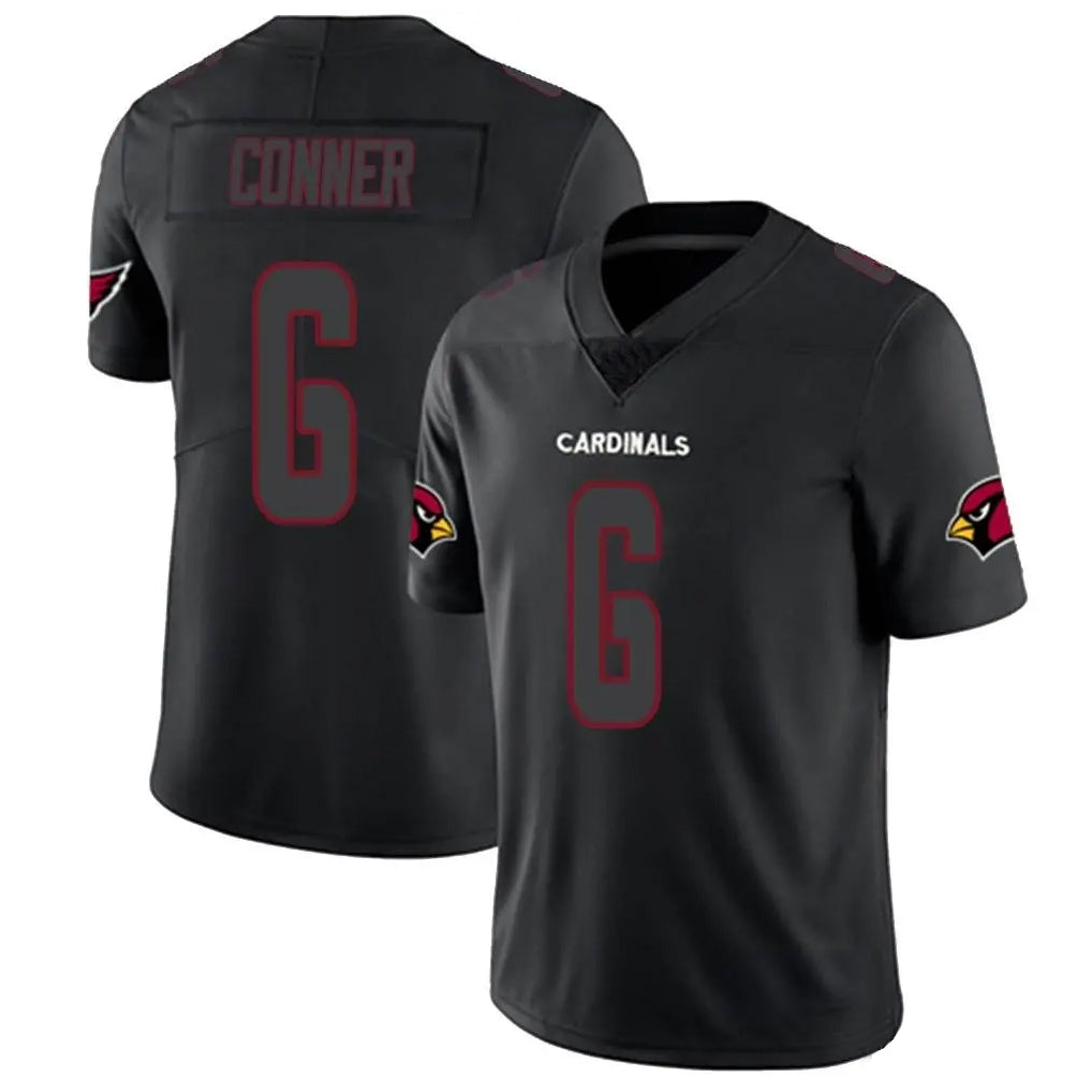 A.Cardinals #6 James Conner Player Black Impact Limited Home Game PETTCS Stitched Jerseys