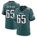 P.Eagles #65 Lane Johnson Player Green Home Game PETTCS Stitched Jerseys
