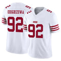 SF.49ers #92 Osa Odighizuwa Player White Limited Vapor F.U.S.E. Home Game PETTCS Stitched Jerseys