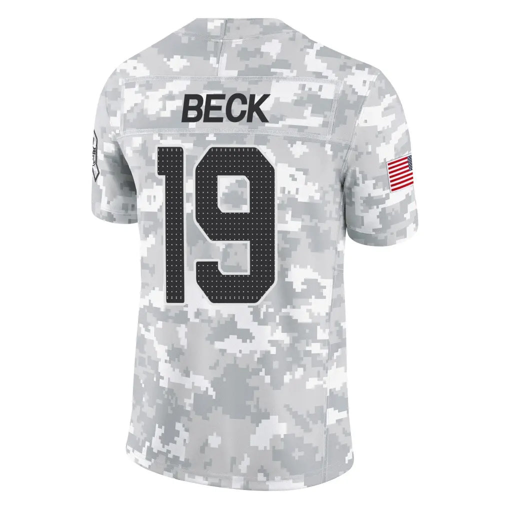 A.Cardinals #19 Carson Beck Player Camo Salute to Service Limited Home PETTCS Stitched Jerseys