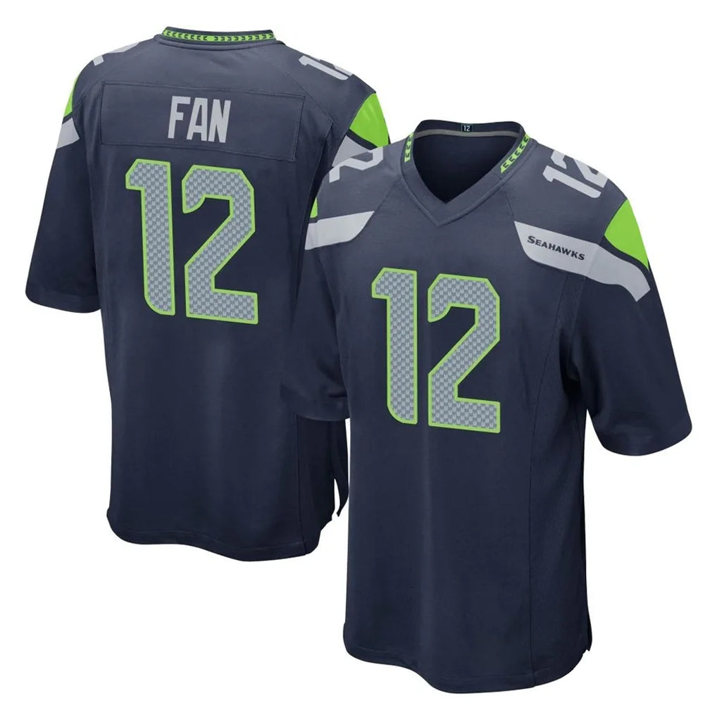 S.Seahawks #12 12th Fan Player Navy Home Game PETTCS Stitched Jerseys