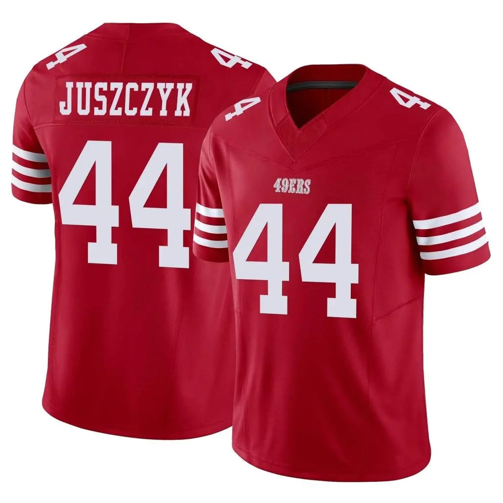 SF.49ers #44 Kyle Juszczyk Player Red Limited Vapor F.U.S.E. Home Game PETTCS Stitched Jerseys
