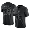SF.49ers #68 Colton McKivitz Player Black Limited Reflective Home Game PETTCS Stitched Jerseys