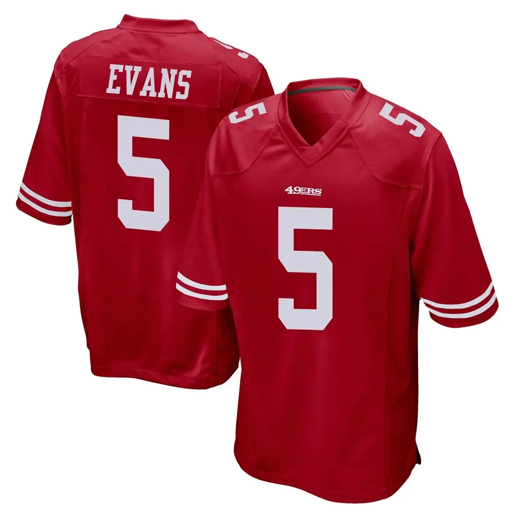 SF.49ers #5 Mike Evans Player Red Home Game PETTCS Stitched Jerseys