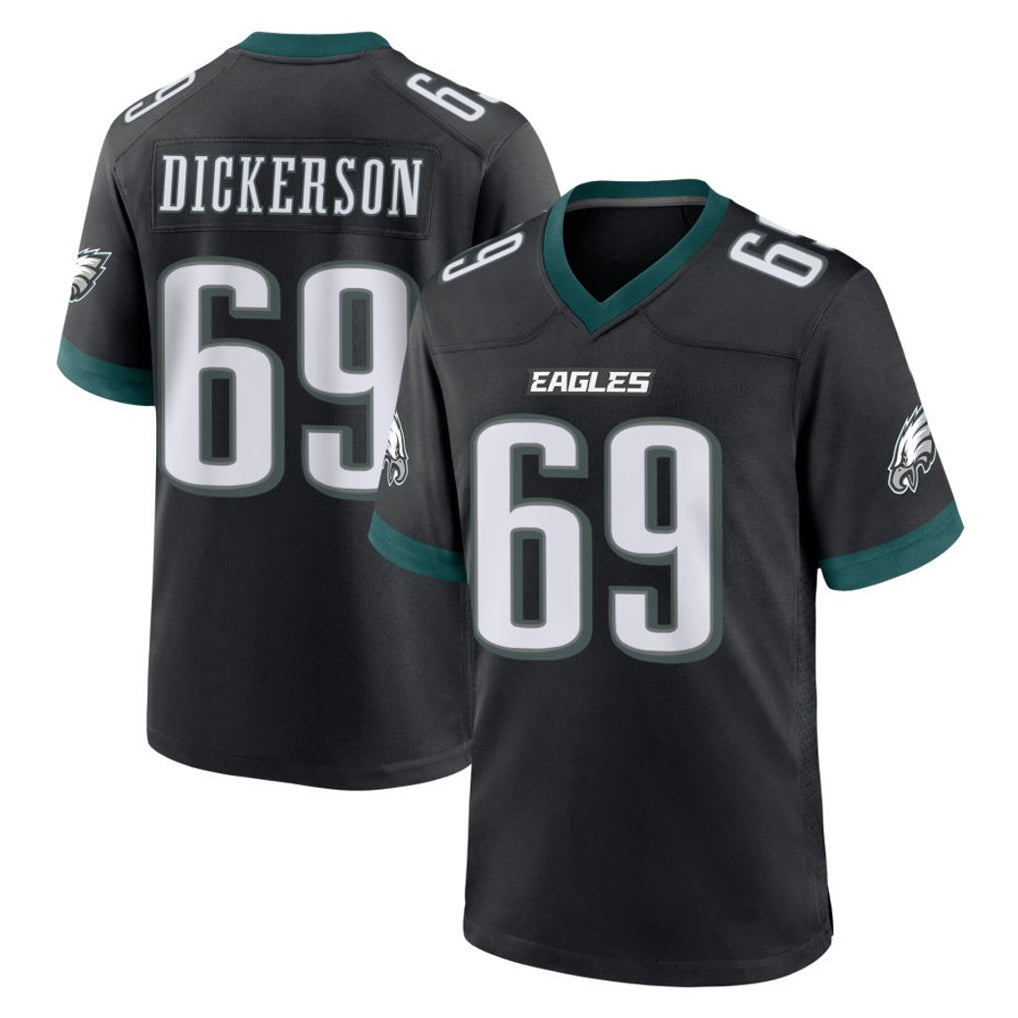 P.Eagles #69 Landon Dickerson Player Black Game Home PETTCS Stitched Jerseys