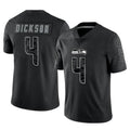 S.Seahawks #4 Michael Dickson Player Black Limited Reflective Home Game PETTCS Stitched Jerseys