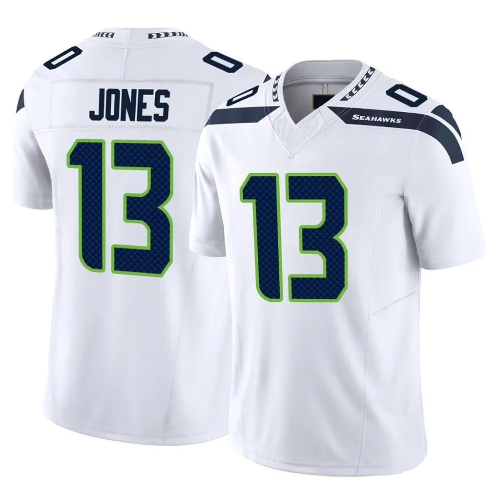 S.Seahawks #13 Ernest Jones IV Player White Limited Vapor F.U.S.E. Home Game PETTCS Stitched Jerseys