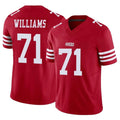 SF.49ers #71 Trent Williams Player Red Limited Vapor F.U.S.E. Home Game PETTCS Stitched Jerseys