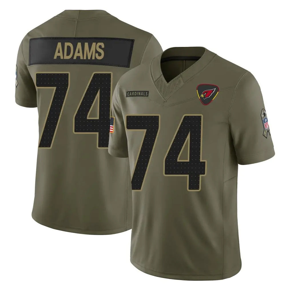 A.Cardinals #74 Isaiah Adams Player Olive Salute To Service Limited Home Game PETTCS Stitched Jerseys