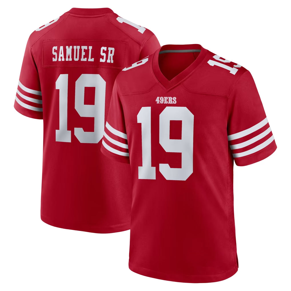 SF.49ers #19 Deebo Samuel Sr. Player Red Game Home PETTCS Stitched Jerseys