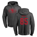 SF.49ers #85 George Kittle Player Anthracite Pullover Hoodies Home Game PETTCS Stitched Jerseys