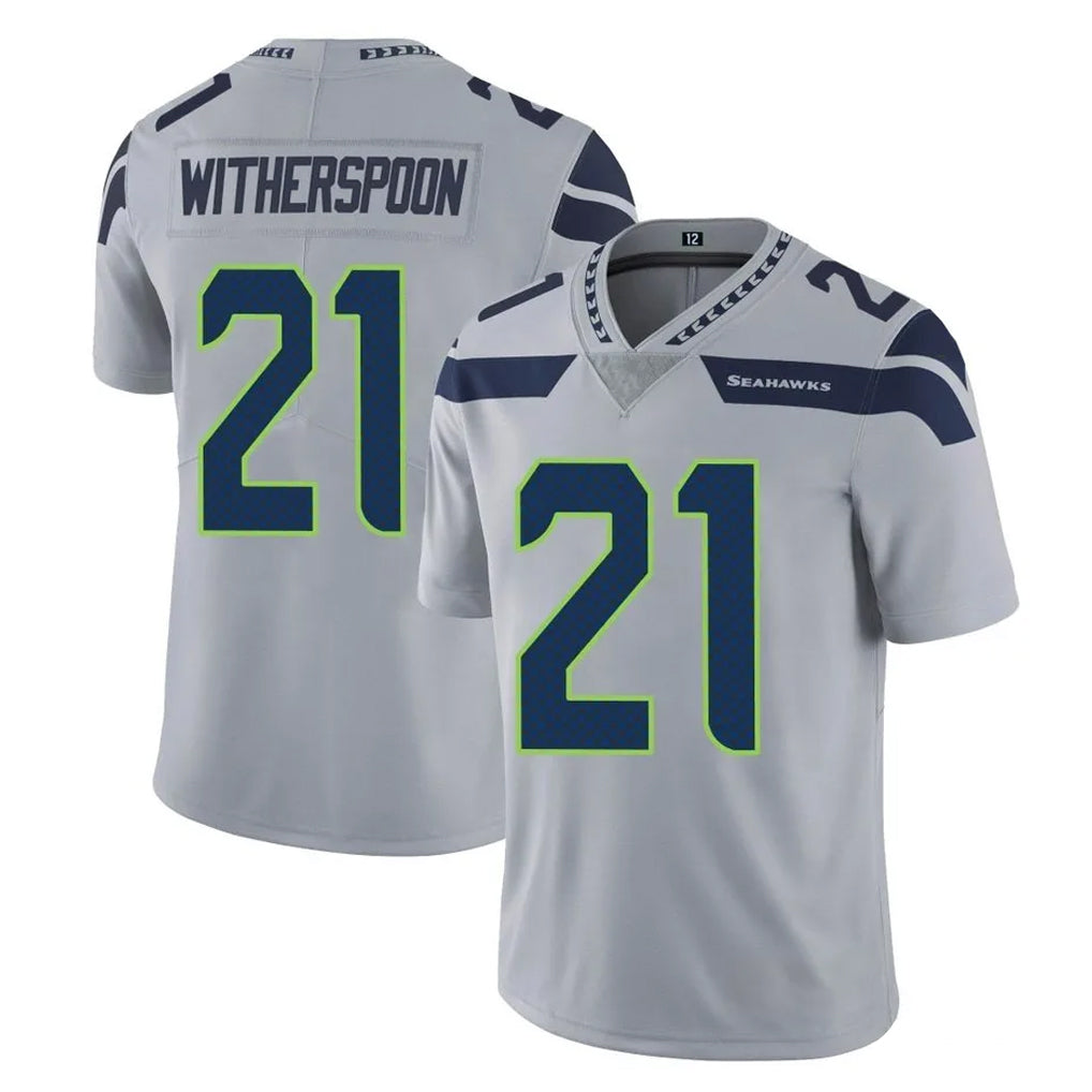 S.Seahawks #21 Devon Witherspoon Player Gray Limited Vapor Untouchable Home Game PETTCS Stitched Jerseys