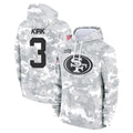 SF.49ers #3 Christian Kirk Player Arctic Camo Limited Salute to Service Pullover Hoodies Game STECN Stitched Jerseys