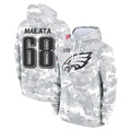 P.Eagles #68 Jordan Mailata Player Arctic Camo Salute to Service Pullover Hoodies Limited Game PETTCS Stitched Jerseys