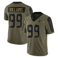 S.Seahawks #99 Leonard Williams Player Olive Salute To Service Limited Game PETTCS Stitched Jerseys