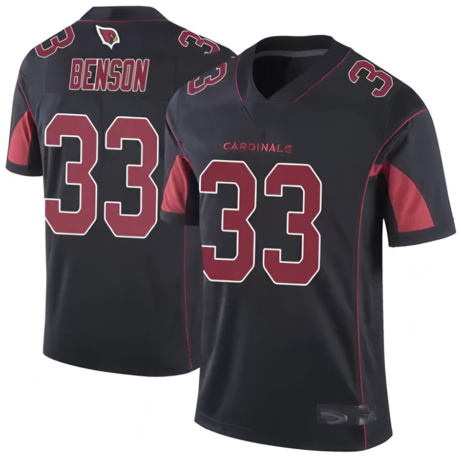 A.Cardinals #33 Trey Benson Player Black Vapor Limited Elite PETTCS Stitched Jerseys