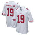 SF.49ers #19 Deebo Samuel Sr. Player White Home Game PETTCS Stitched Jerseys