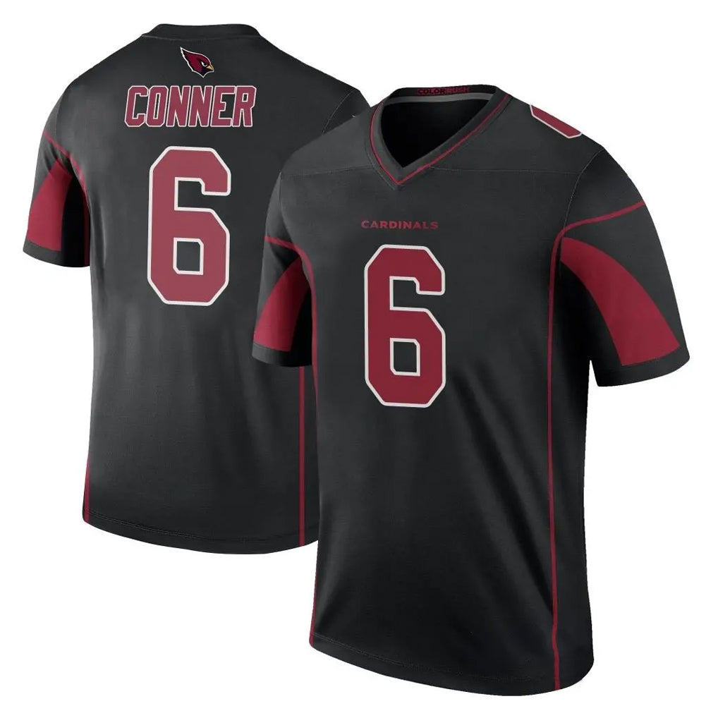 A.Cardinals #6 James Conner Player Black Color Rush Vapor Limited Untouchable PETTCS Stitched Jerseys