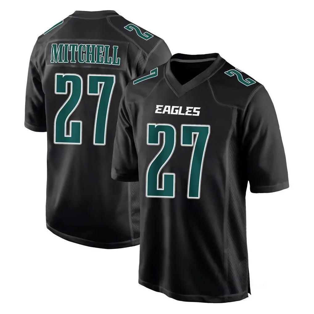 P.Eagles #27 Quinyon Mitchell Player Carbon Black Fashion Home Game PETTCS Stitched Jerseys