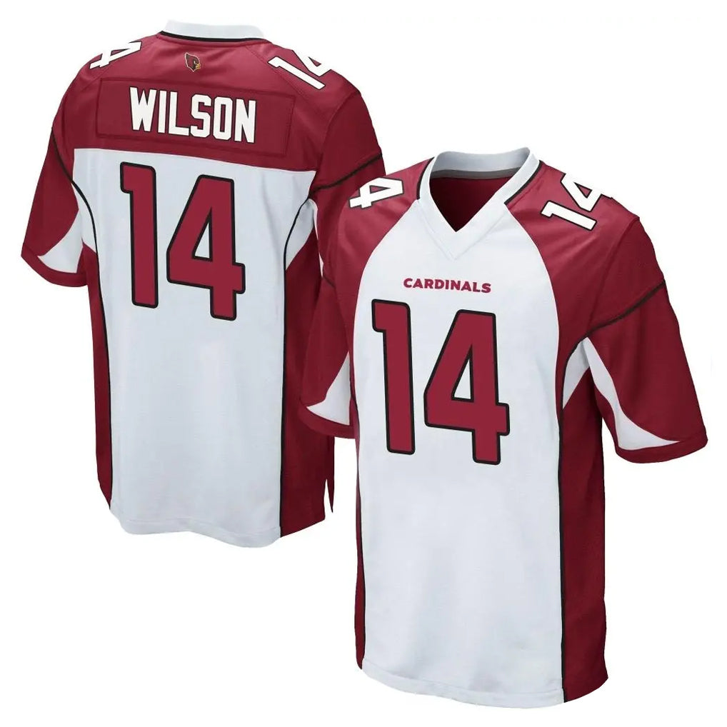 A.Cardinals #14 Michael Wilson Player White Cardinal Home Game PETTCS Stitched Jerseys