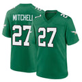 P.Eagles #27 Quinyon Mitchell Player Green Kelly Alternate Home Game PETTCS Stitched Jerseys