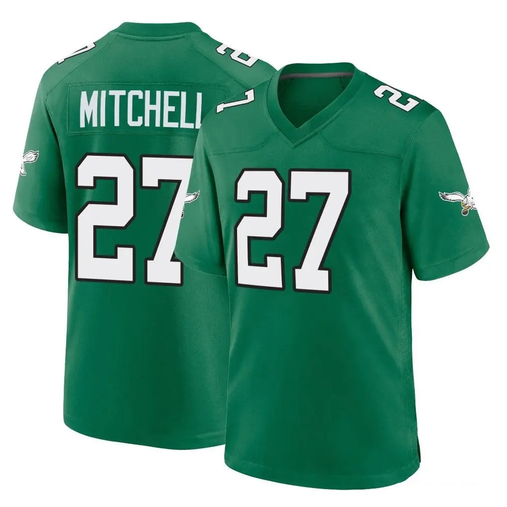 P.Eagles #27 Quinyon Mitchell Player Green Kelly Alternate Home Game PETTCS Stitched Jerseys