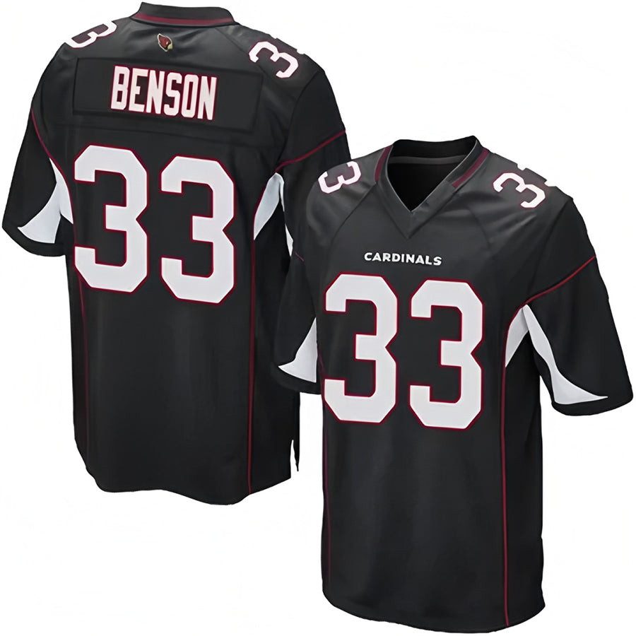 A.Cardinals #33 Trey Benson Player Black Alternate Game PETTCS Stitched Jerseys