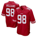 SF.49ers #98 Mykel Williams Player Red Home Game PETTCS Stitched Jerseys