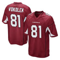 A.Cardinals #81 Travis Vokolek Player Cardinal Game PETTCS Stitched Jerseys
