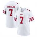 SF.49ers #7 De'Zhaun Stribling Player White Game Home PETTCS Stitched Jerseys