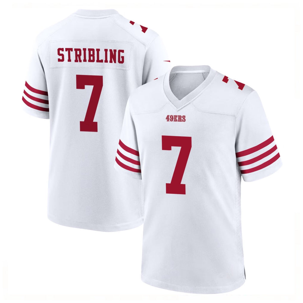 SF.49ers #7 De'Zhaun Stribling Player White Game Home PETTCS Stitched Jerseys