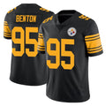 P.Steelers #95 Keeanu Benton Player Black Limited Color Rush Home Game PETTCS Stitched Jerseys