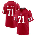 SF.49ers #71 Trent Williams Player Red Game Home PETTCS Stitched Jerseys