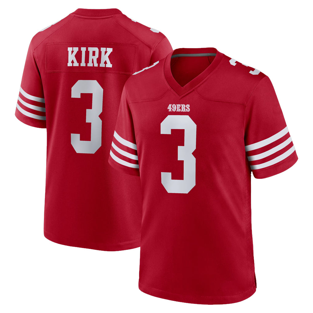 SF.49ers #3 Christian Kirk Player Red Game Home PETTCS Stitched Jerseys
