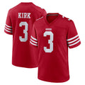 SF.49ers #3 Christian Kirk Player Red Game Home PETTCS Stitched Jerseys