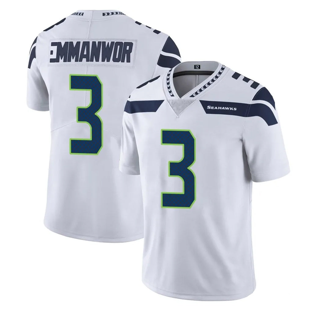 S.Seahawks #3 Nick Emmanwori Player White Limited Vapor Untouchable Home Game PETTCS Stitched Jerseys