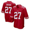 SF.49ers #27 Ji'Ayir Brown Player Red Home Game PETTCS Stitched Jerseys