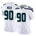 S.Seahawks #90 Jarran Reed Player White Limited Vapor F.U.S.E. Home Game PETTCS Stitched Jerseys