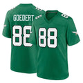 P.Eagles #88 Dallas Goedert Player Green Kelly Alternate Home Game PETTCS Stitched Jerseys