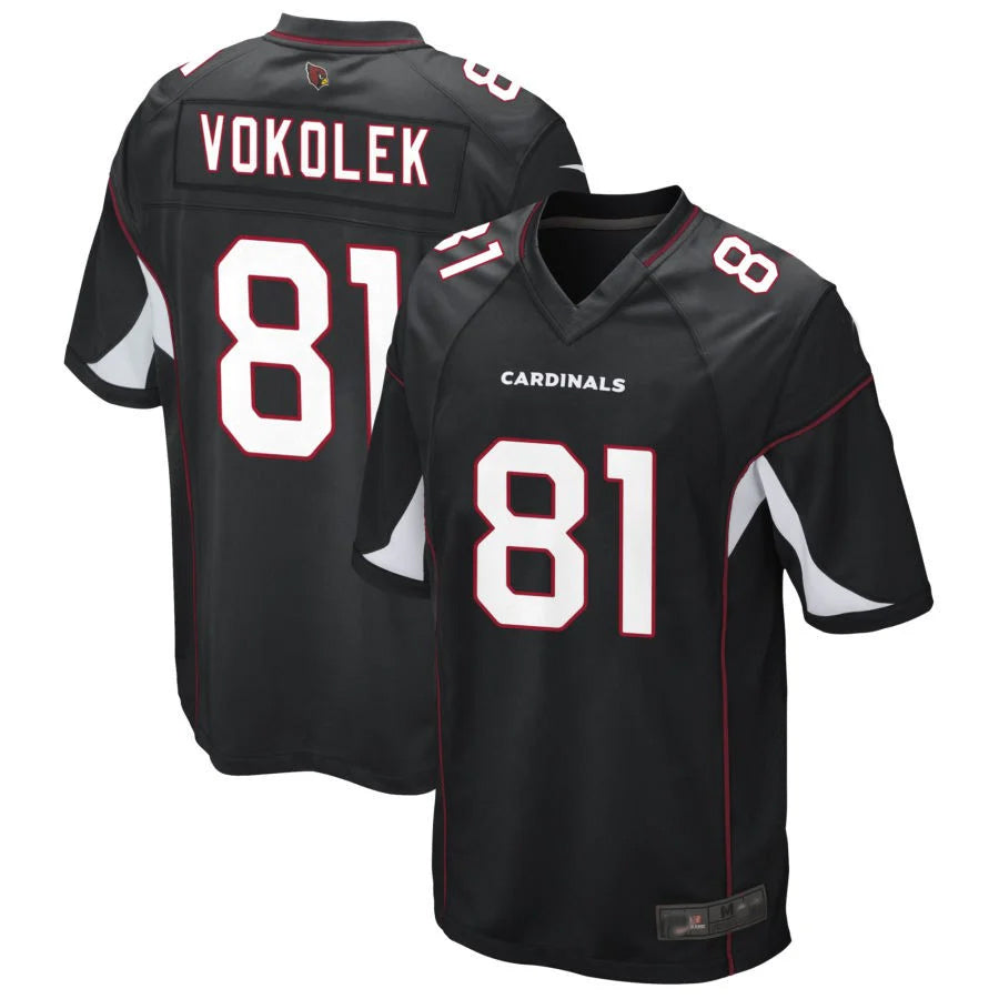 A.Cardinals #81 Travis Vokolek Player Black Game PETTCS Stitched Jerseys