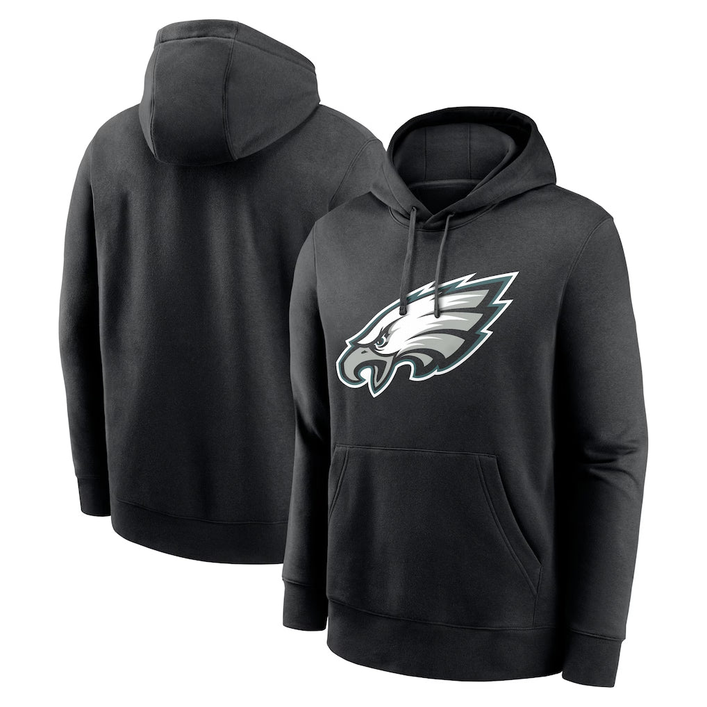 P.Eagles ## Eagles Blank Player Black LOGO Pullover Hoodies Home Game PETTCS Stitched Jerseys